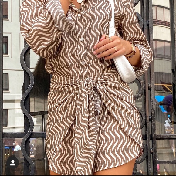 Zara Dresses Zara Printed Dress With Knot Poshmark